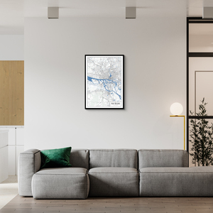 Carte de Hambourg Minimaliste - Cadeau Idéal pour Amoureux de la Ville