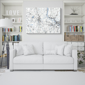 Carte personnalisée unique - Téléchargeable, Poster ou Toile - Pour célébrer vos lieux spéciaux